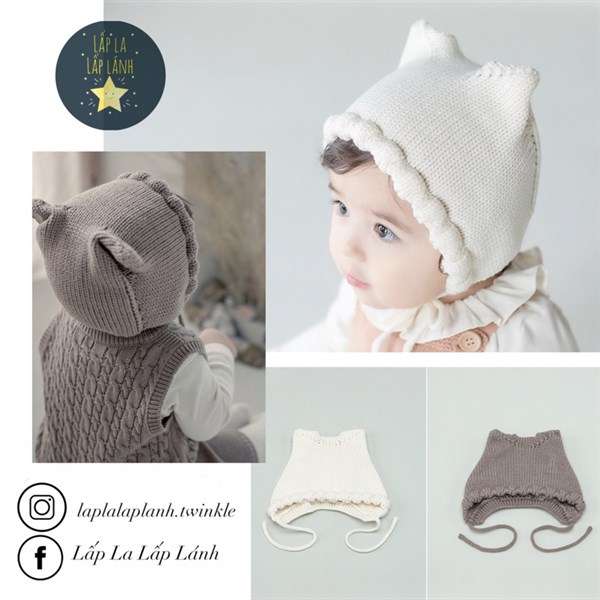 Happy Prince Nón len dây buộc tai Mèo Trắng
