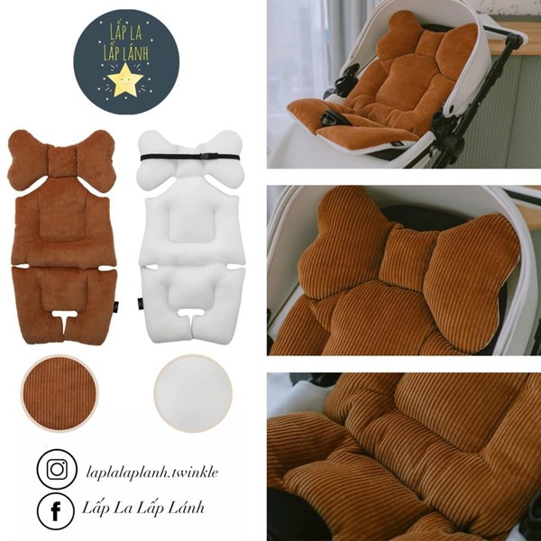 BILY Nệm lót xe đẩy Corduroy Brown