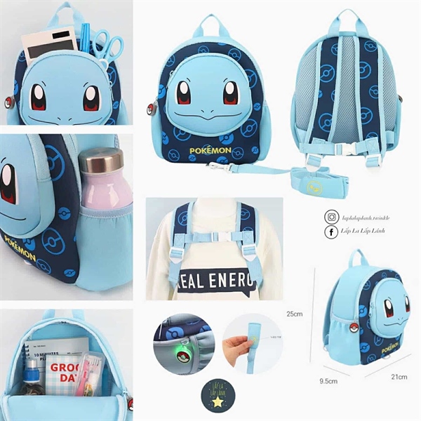 Winghouse Balo PK0018 Pokemon rùa