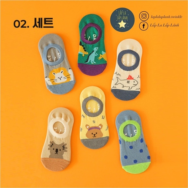 Dailylike set 6 vớ mẫu 3 size XL