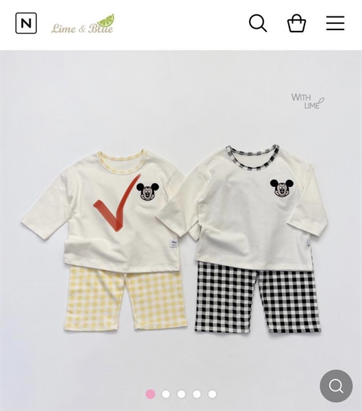 Lime&Blue Bộ mickey vàng size XL