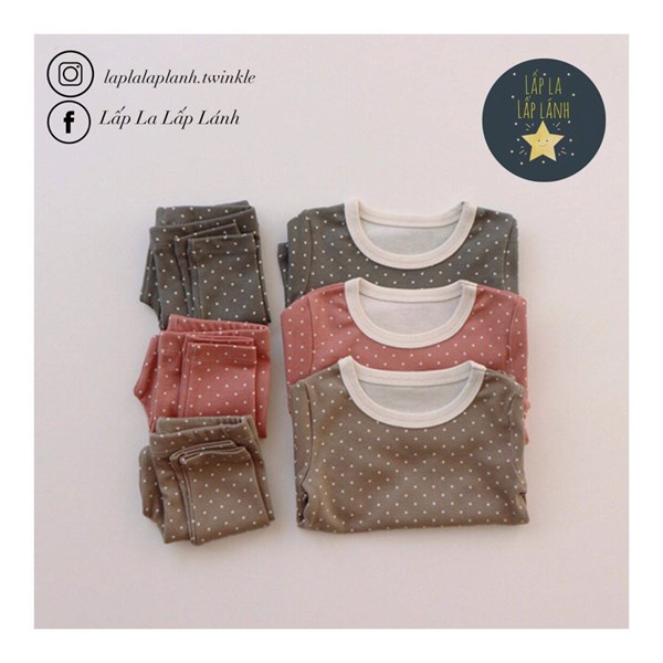 Peekaboo Bộ rời Chấm bi Xám size XS