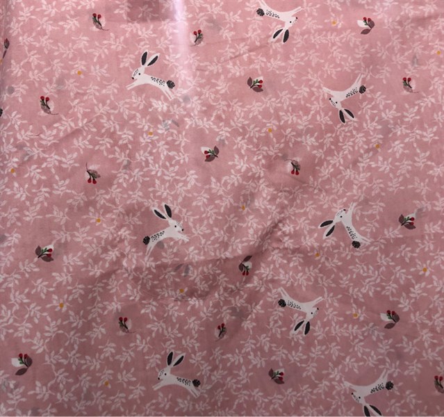 Rototobebe Vỏ gối chống trào Thỏ hồng cotton trơn