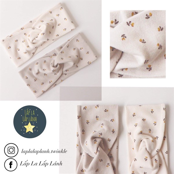 Peekaboo Turban Hoa Nhí Ivory Freesize