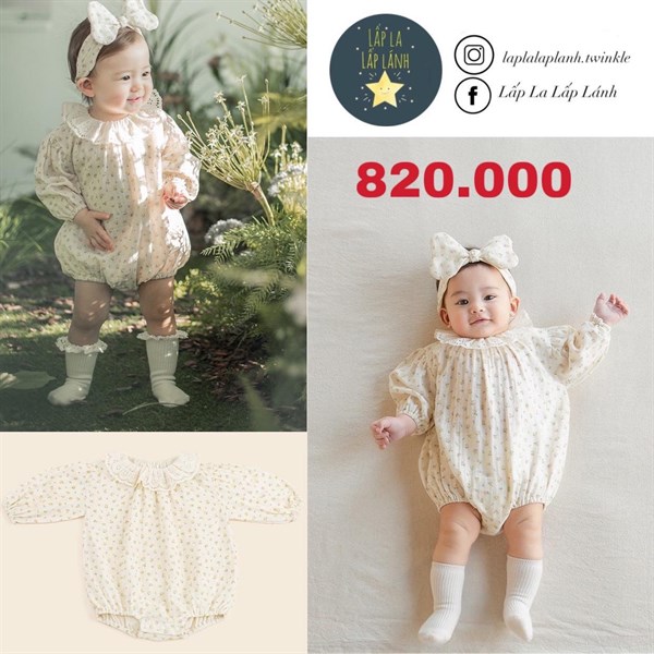 Happy Prince Romper trắng hoa