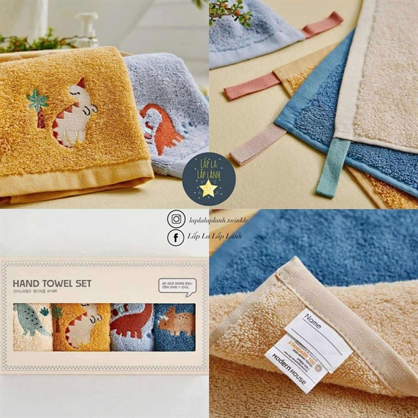 Modernhouse Set 4 khăn khủng long