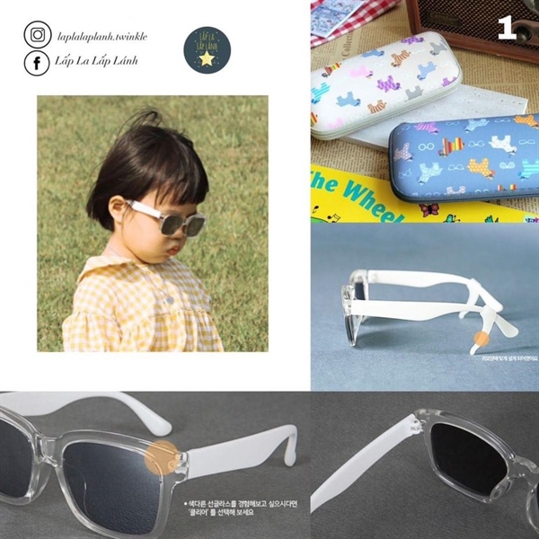 Ankyong Kính mát mẫu 1 Trắng Đen