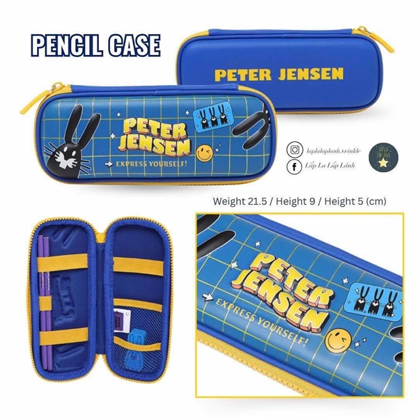 Peterjensen Hộp bút PTX62YF44M_BU Thỏ đen