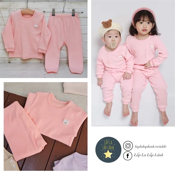 Cocohani Đồ bộ trơn Hồng size 110
