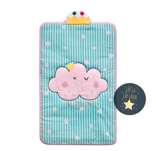 Bonitabebe Nệm chống thấm Mây hồng 75x120cm