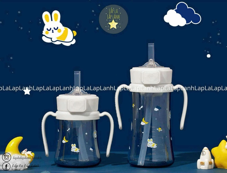 Grosmimi Bình nước Thỏ trắng 200ml