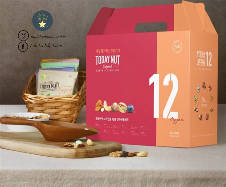 Todaynut Hộp hạt mix 60 gói 12 vị date 31/12/2025