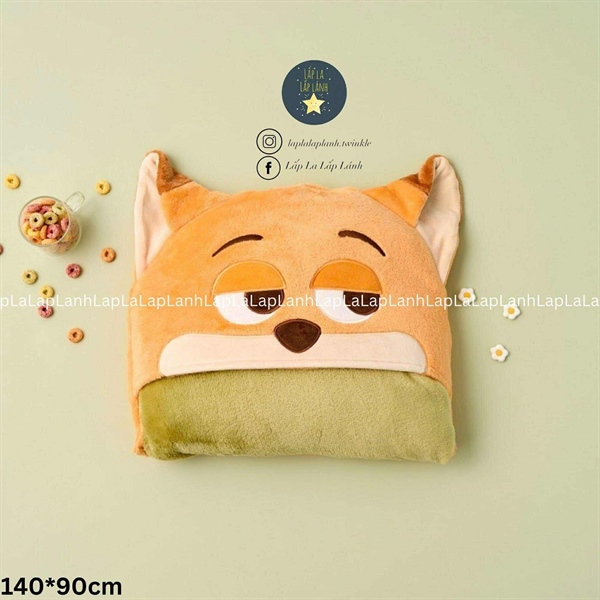 ModernHouse Chăn lông có mũ Cáo Nick