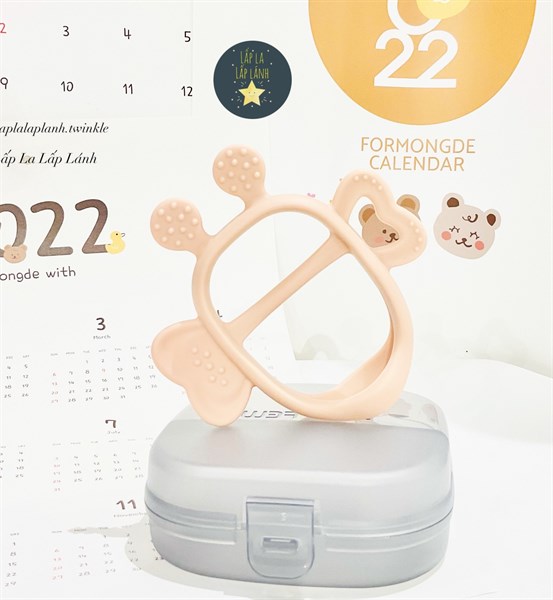 JemJem Gặm nướu + Case Ong màu Beige Pink