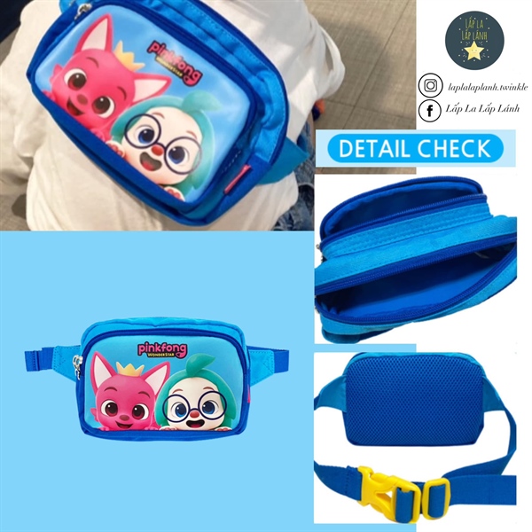Pinkfong Túi đeo chéo vuông Xanh