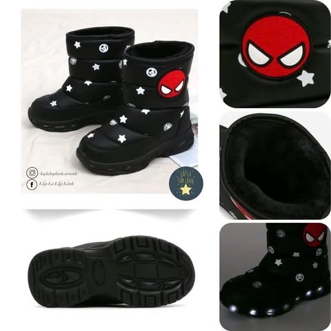 Shoelamode Boots lông Spiderman