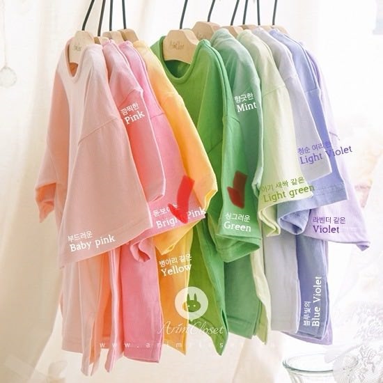 Arimcloset Set áo Bright Pink và Green size 24-36m