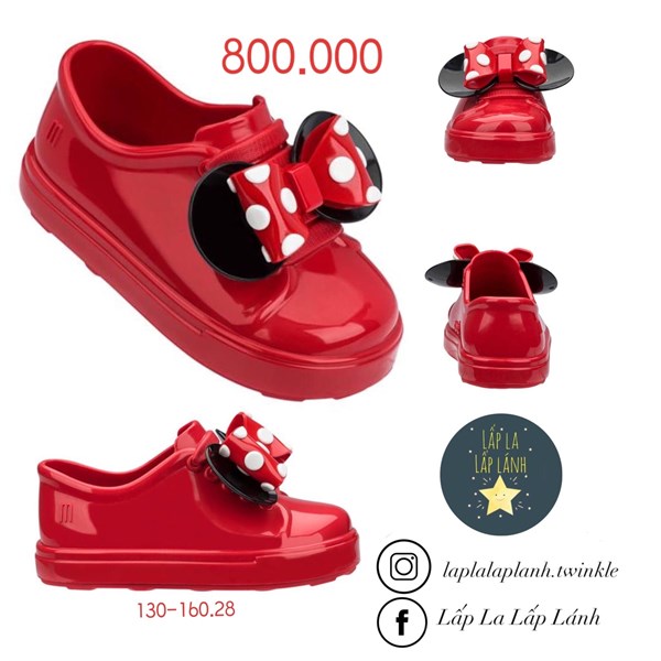 Minimelissa Giày đỏ nơ Minnie