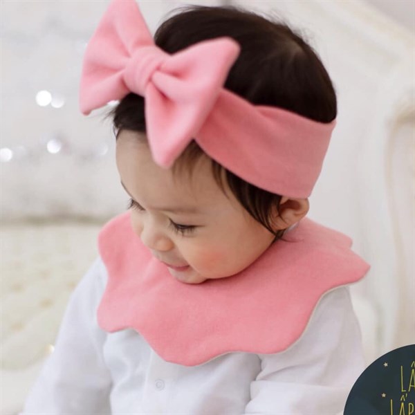 Yếm Vải Uidong Hồng Cánh Sen Trơn