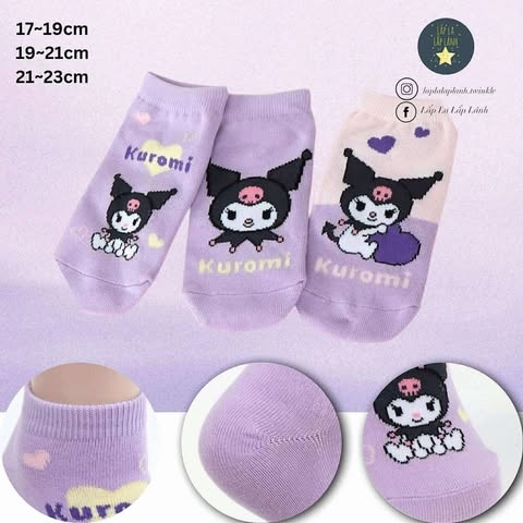 Renoma Set vớ 3p Kuromi Heart