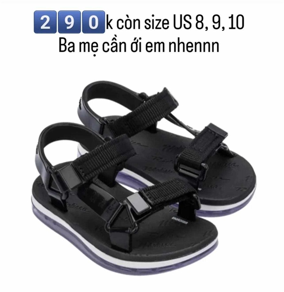 Minimelissa Sandal Đen size 150