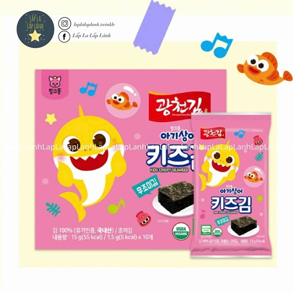 Kwangcheonkim Rong biển cuộn cơm 10p tách muối, Hồng