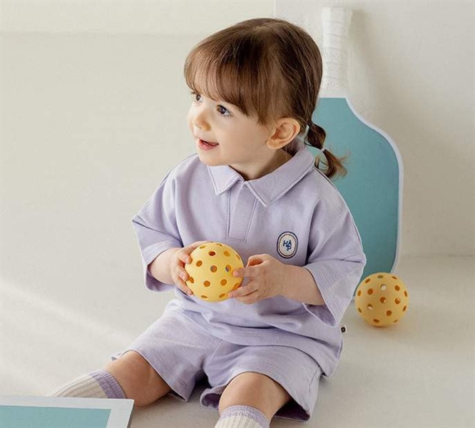 Happyprince Bộ tím polo size 12-24m