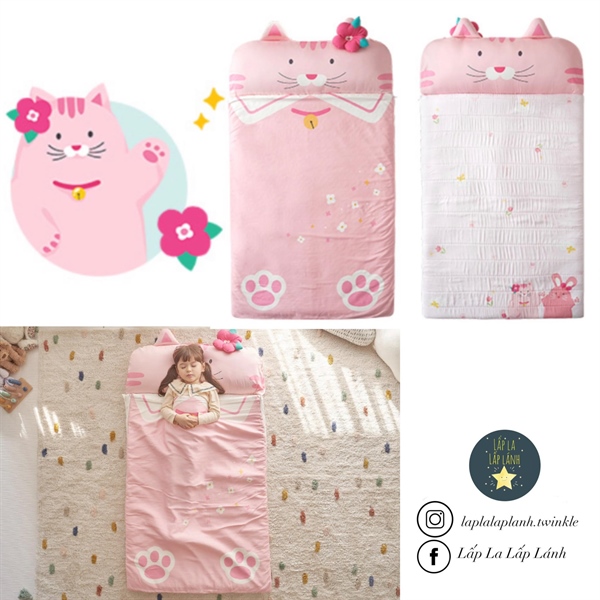 MiloGabby Set Ngủ Gấu Hồng