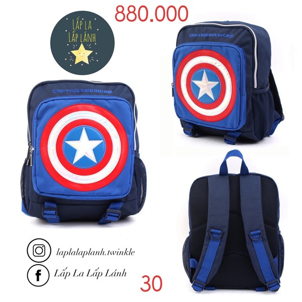 Winghouse Balo Khiên Captain America vuông