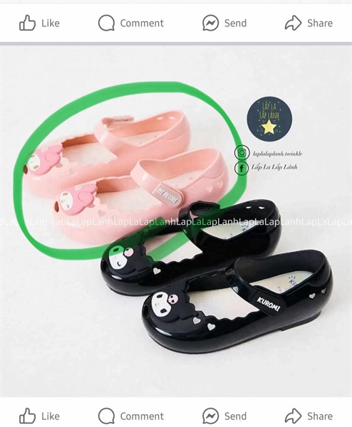 Shoopen Giày búp bê nhựa My melody HPKV1FS65S S190