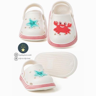 Ozkiz Dép nhựa sea creatures trắng s160