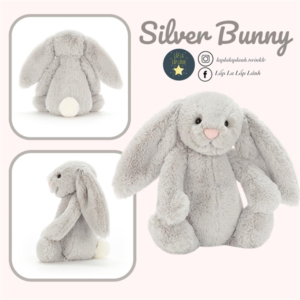 Jellycat Silver Bunny size 31cm