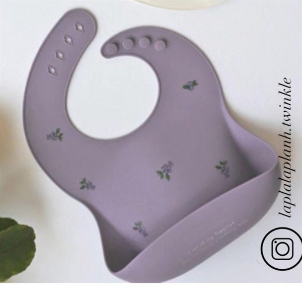 Trickholic Yếm Silicone Blueberry nền Tím