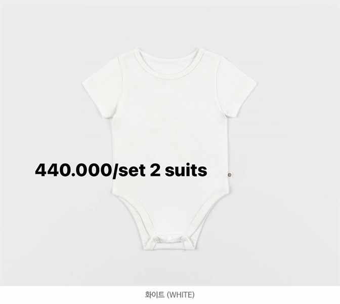 Happyprince Set 2 Bodysuit trắng size 3-6M