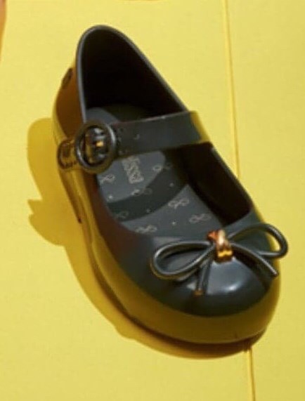 Minimelissa Giày búp bê đính nơ Đen size 130