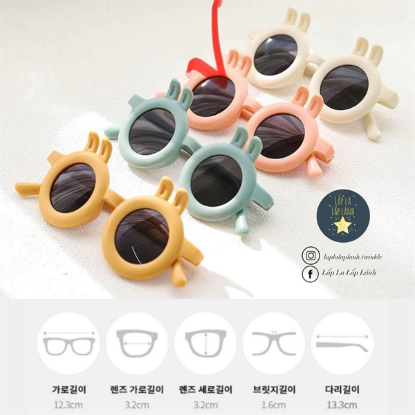 Bayb Kính mát tai thỏ gọng tròn Cam