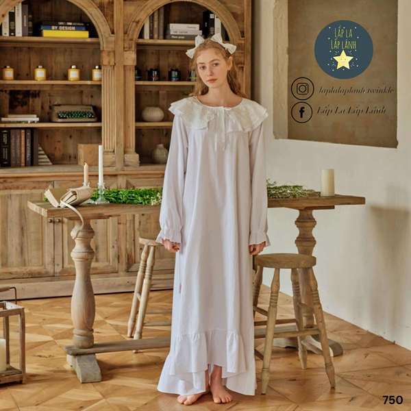 Ullala Đầm ngủ trắng trơn