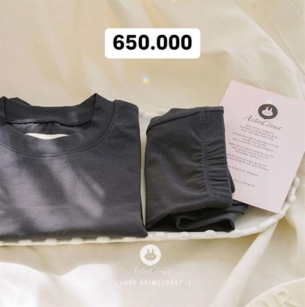 Arimcloset Set trơn đen size 12-24m