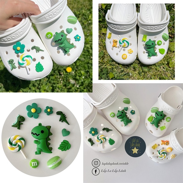 Littledeer Jibbitz Set charm Khủng long