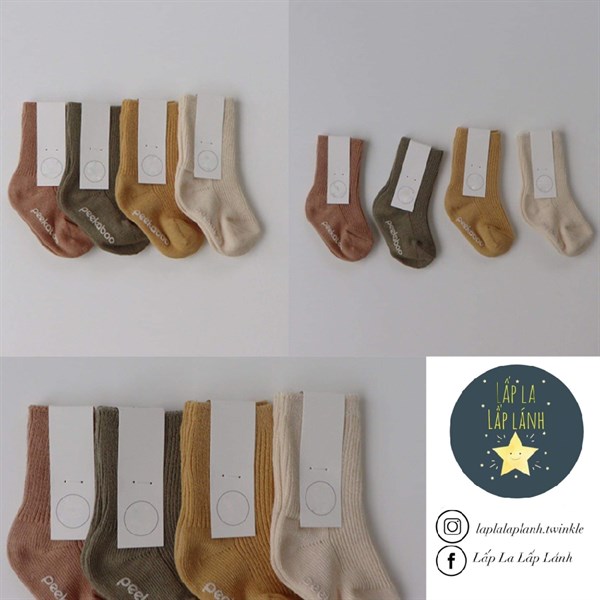 Peekaboo Set 4 vớ Cam vàng size 3y