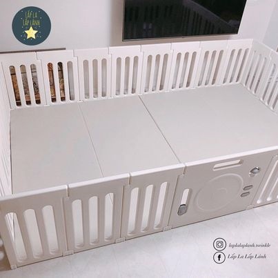 Donodono Set quây + thảm màu Ivory size L