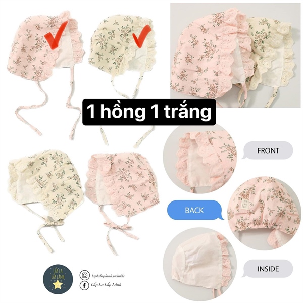 Rangubebe Nón vải hồng