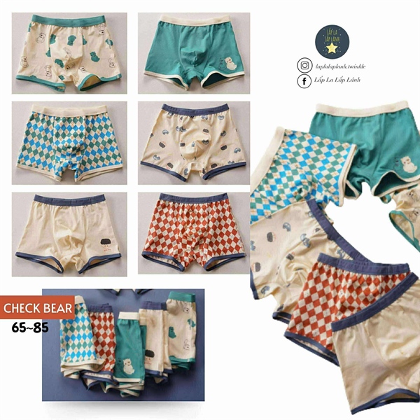 Bulledor Set chip đùi 6p Check bear size 80