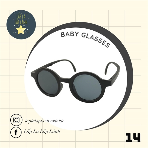 Rangubebe Kính mát tròn Đen