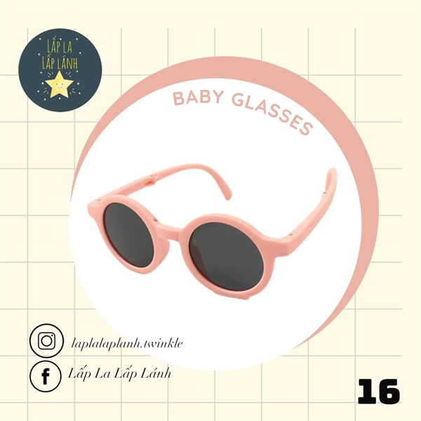 Rangubebe Kính mát tròn Hồng
