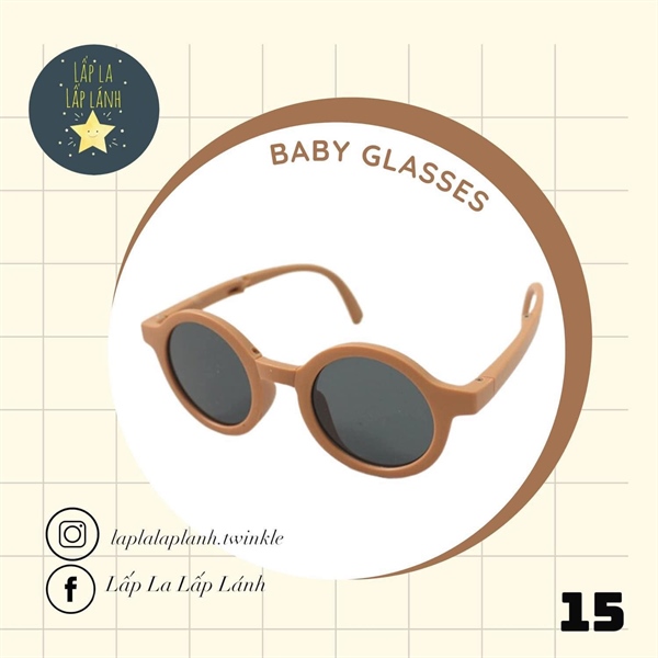 Rangubebe Kính mát tròn Nâu