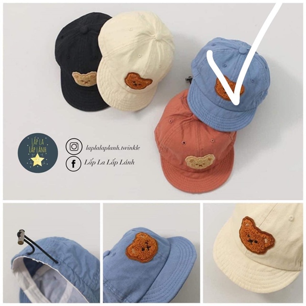 Rangubebe Nón lưỡi trai gấu Xanh