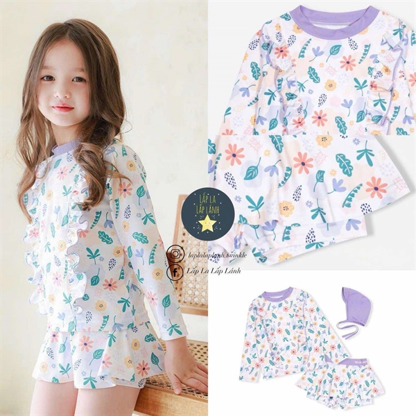 Bayb Set đồ bơi 3p màu tím size M