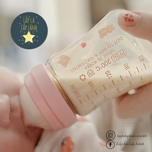 Dottodot Bình sữa 200ml Gấu nâu