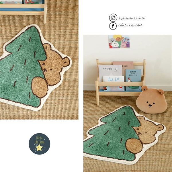 Dailylike Thảm gấu cây thông